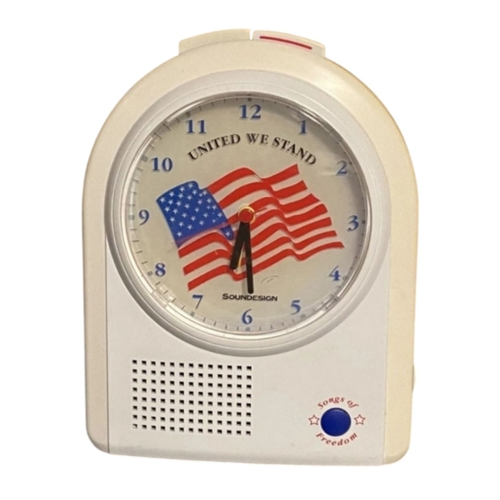 Vintage Sound Design Songs of Freedom Patriotic Alarm Clock